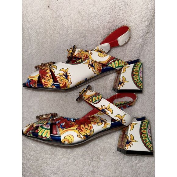 Summer Rio Multicolor Jewel-Embellished Heels - Picture 3 of 8